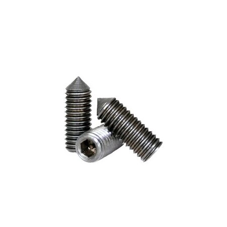 Newport Fasteners Socket Set Screw, Cone Point, 1/2-13 x 5/8", Alloy Steel, Black Oxide, Hex Socket , 1500PK 610086-1500